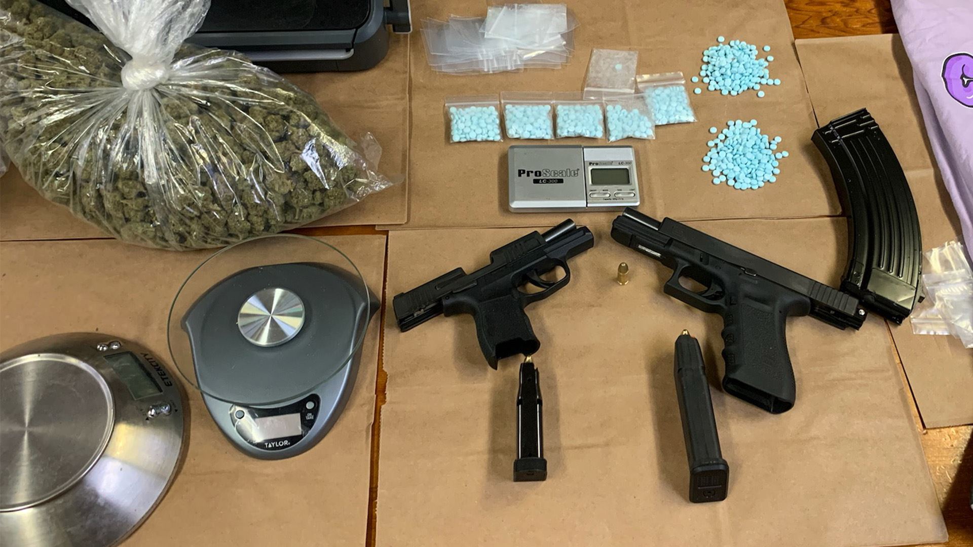 Firearms and fentanyl seized 