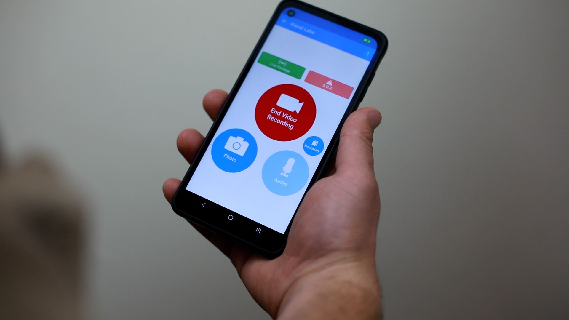 body worn camera app screen