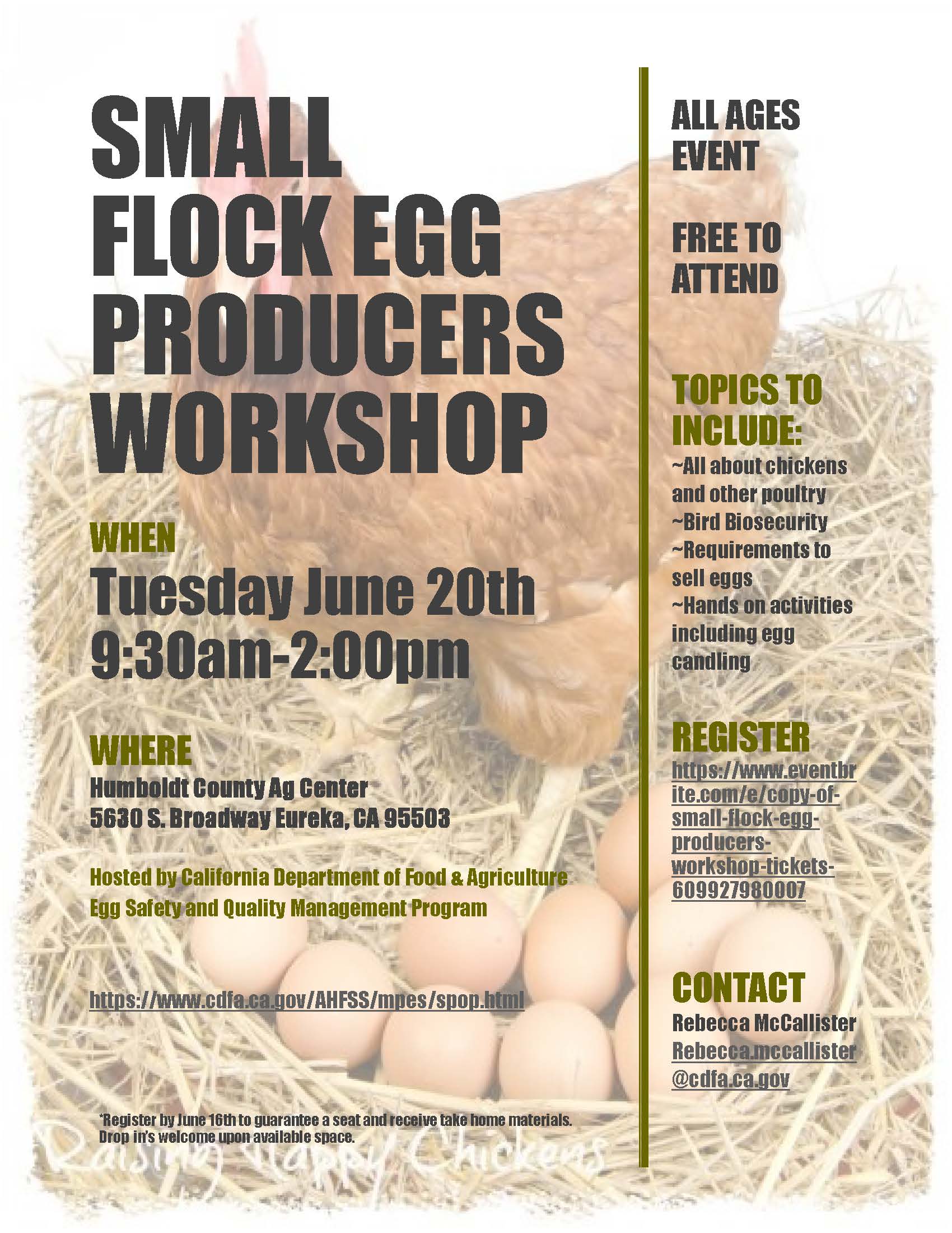 Small Flock Egg Producers Workshop