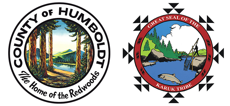 Humboldt County seal and Karuk Tribe seal