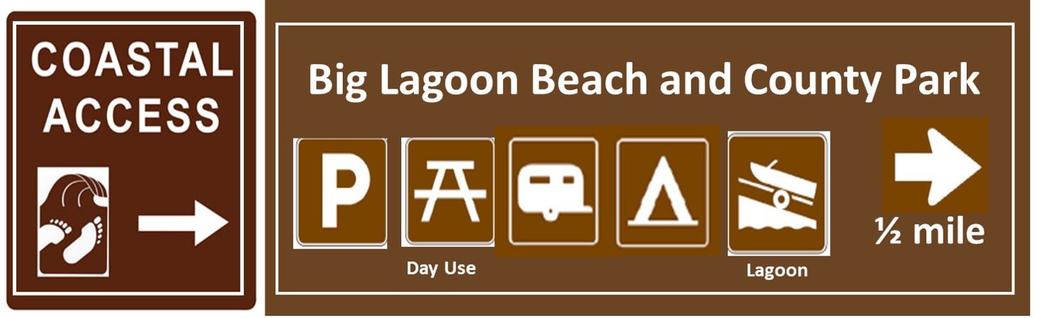 Big Lagoon Park Directional Sign