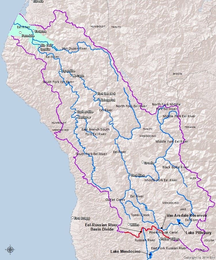 Map of the Eel River Basin