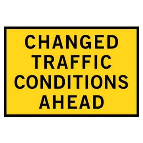 Changed Traffic Conditions Ahead Sign 