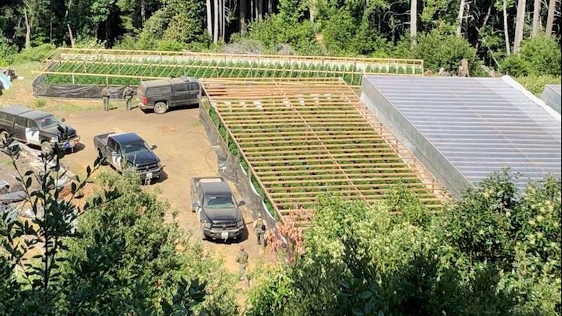 Search warrant being served on a parcel in Rancho Sequoia