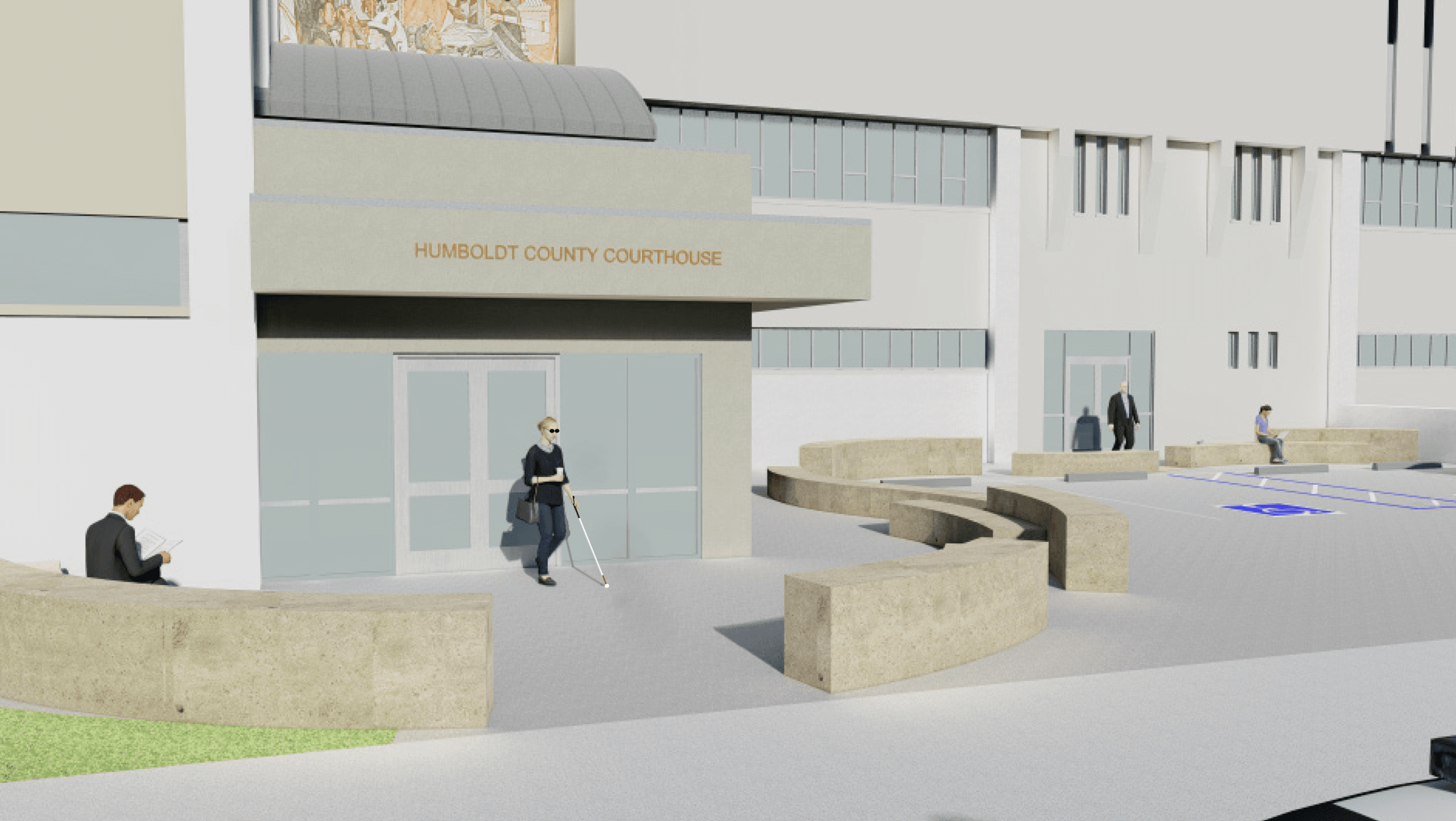 Humboldt County Courthouse Fourth St. ADA Modification Project Design Rendering