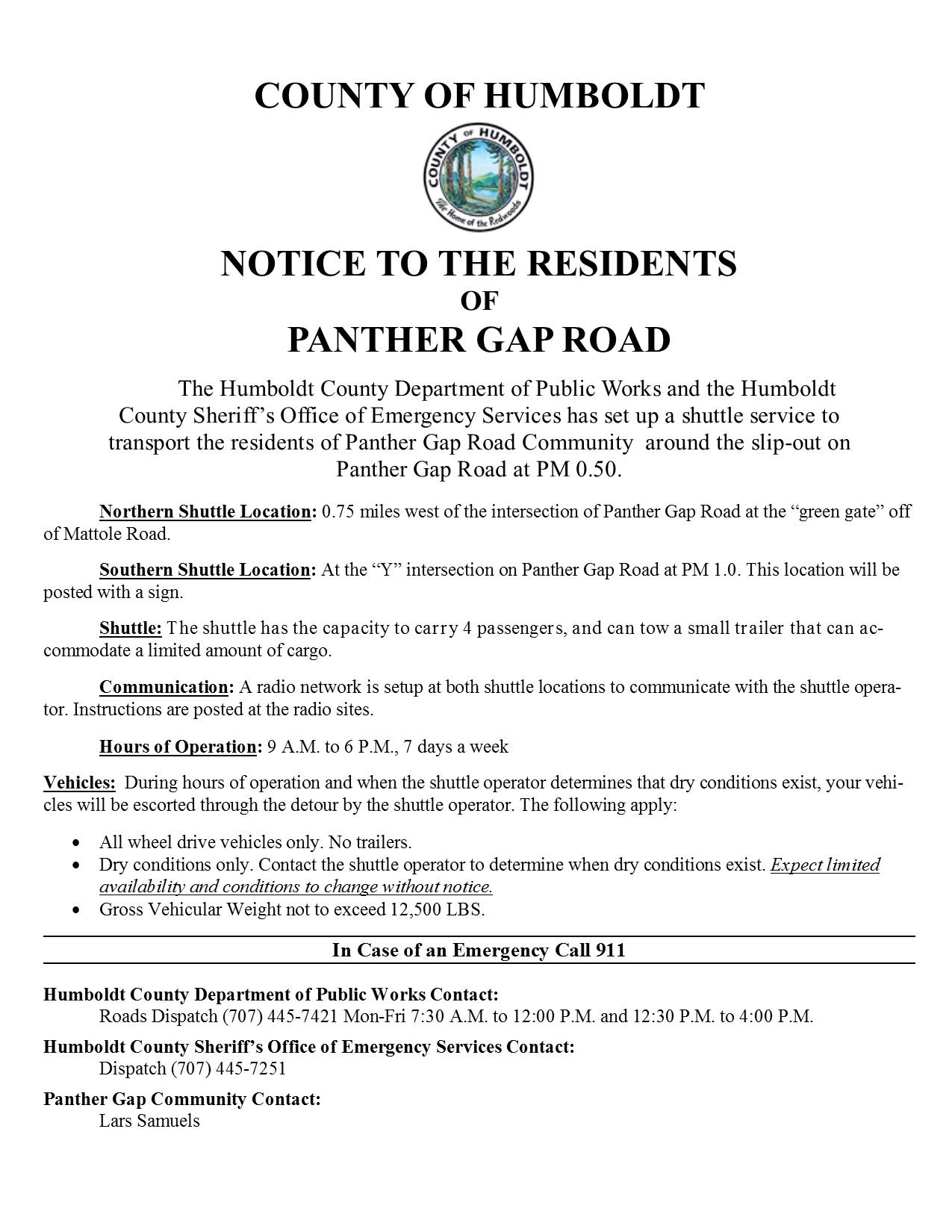 Panther Gap Press Release Revised