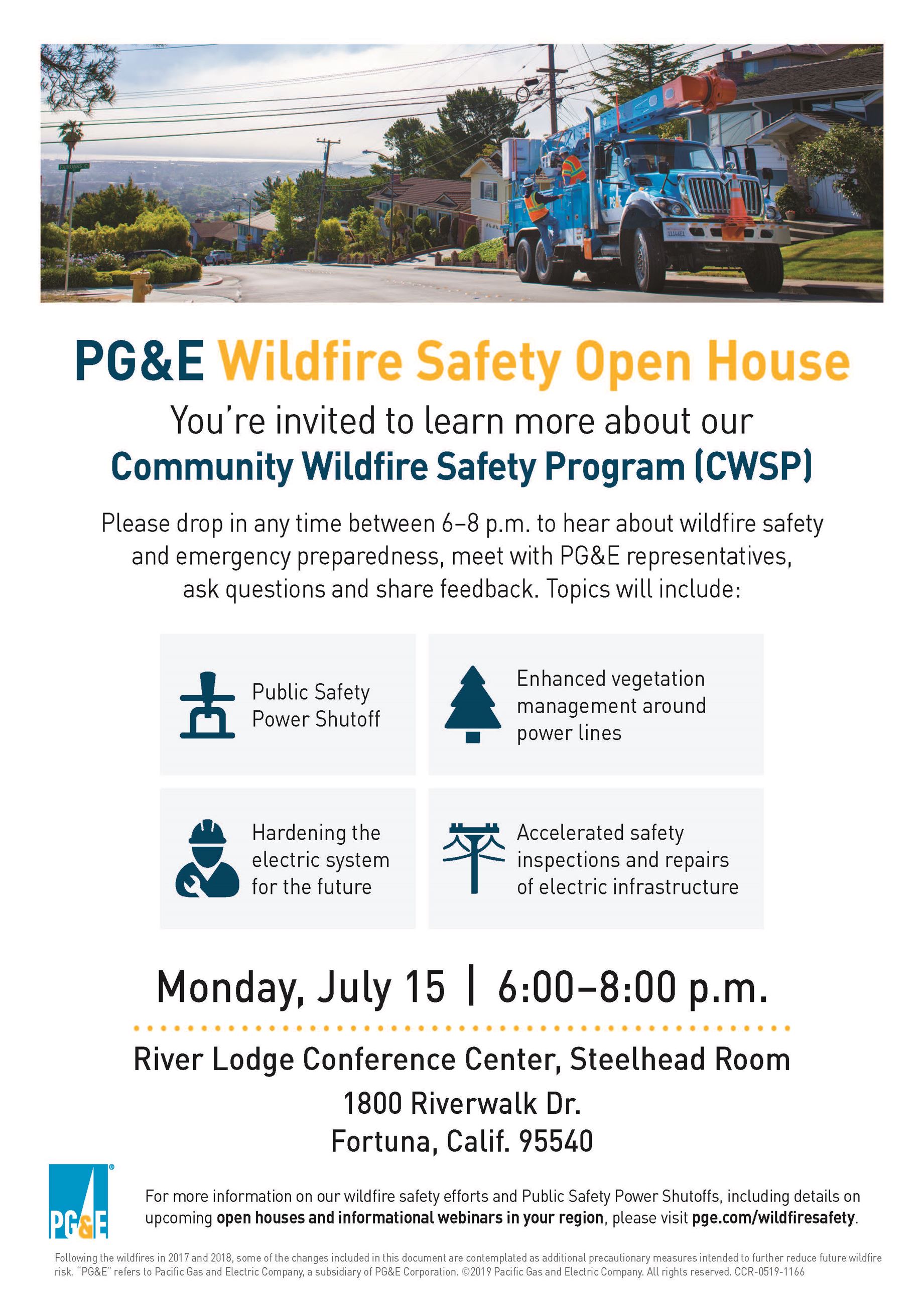 PG&E Open House Invitation Flyer