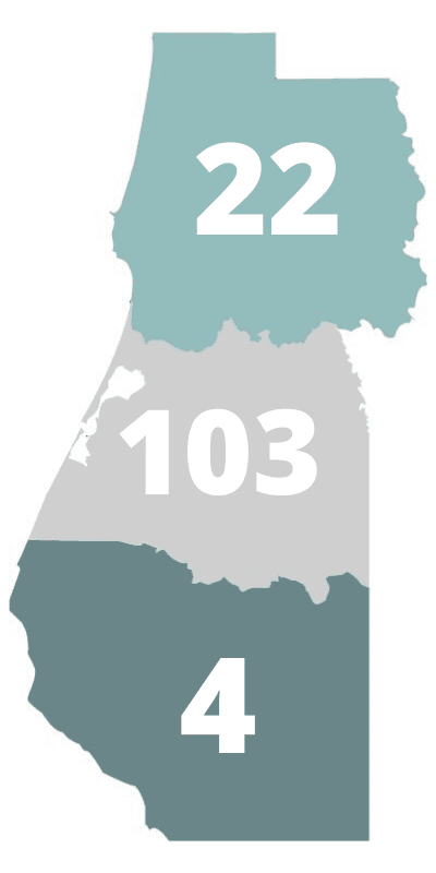 June 26 - County Map with Regional Data