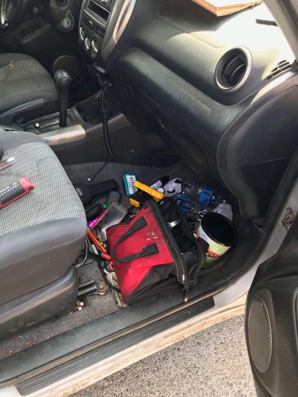 Burglary tools on a floorboard