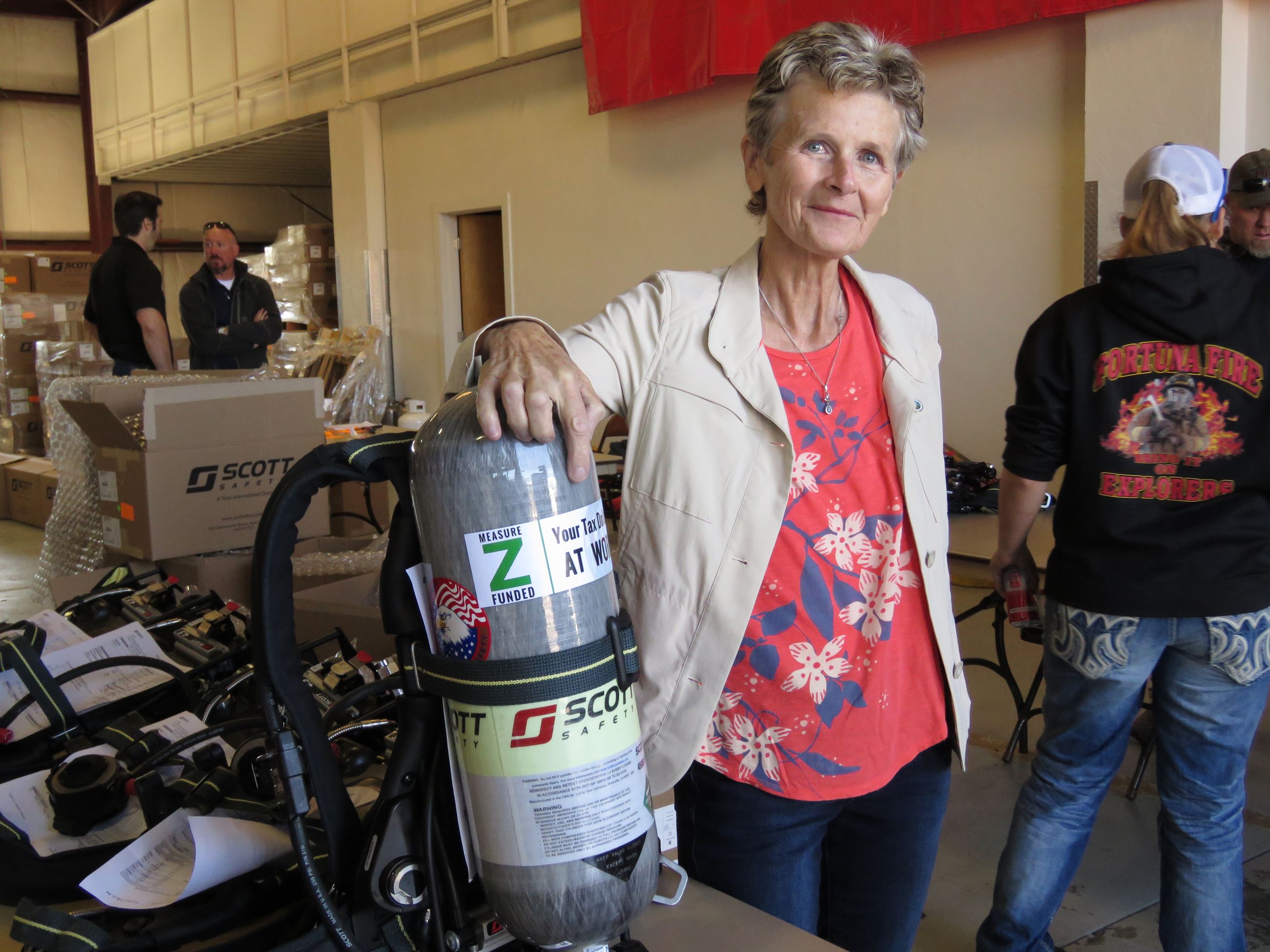 Supervisor Fennell with air pack